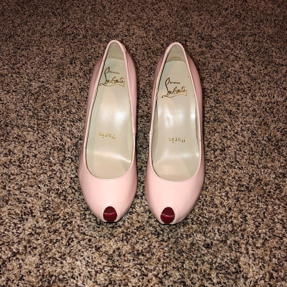 Christian Louboutin Platform Peep Toe Pumps